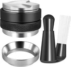 58mm Espresso Accessories Kit, Coffee Distributor and Tamper Leveler, WDT Tool and Dosing Funnel Set Fits Espresso Coffee Machines and 58 mm Portafilters