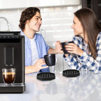 8 Pcs 4 Inch Coffee Drip Tray Countertop Trays Black Plastic Octagon Coffee Drip Coaster with Honeycomb Grid for Drink Dispenser Tea Wine Beverage