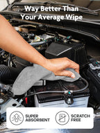 Fantasticlean Microfiber Cleaning Cloth Roll -150 Pack, Tear Away Microfiber Towels, 12" x 12", Reusable, Washable, Ultra Absorbent Dishcloth for Home Supplies, Car, Pet, Kitchen (Pink & Grey)