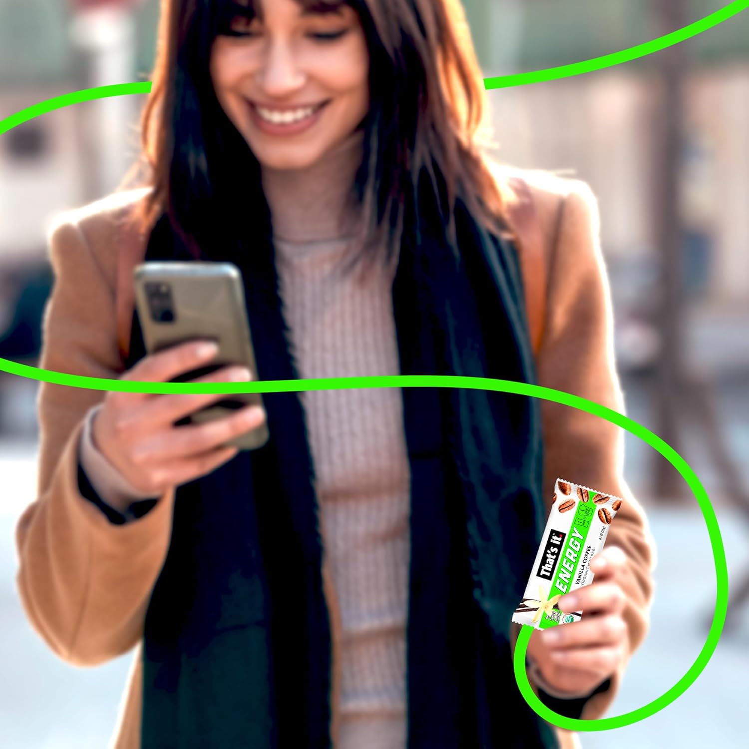 That’s it. Organic Energy Coffee Mini Bars - (1 Mini Bar = 1 Cup of Coffee) Grab and Go, No Added Sugars, Non-GMO, Caffeine Power Snack, Kosher, Allergy Friendly (Vanilla Coffee - 15 Count)