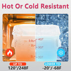 4 Pack 4 Quart Square Clear Food Storage Containers with Lids Cereal Containers Storage Airtight Food Storage Containers for Restaurant Kitchen Home