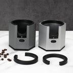 DIBTSA Coffee Portafilter Holder,Espresso Tamping Station Aluminum Alloy Espresso Portafilter Stand for Most 51mm, 53mm, 54mm, 58mm Coffee Portafilter (Hexagon,Grey)