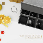 homyfort Wine Glass Storage Box, China Storage Containers with Dividers, Stemware Storage Case Holds 24 Wine Glass or long stem Crystal Glassware with Handles, Hard Shell and Stackable