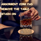 24 pcs Cork Coasters for Drinks, Bulk Blank Coasters DIY Crafts, Non-Slip, Heat-Resistant, Absorbent and Reusable Coffee Coaster for Home Tabletop Decoration