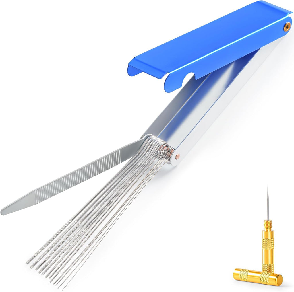 Torch Tip Cleaner, Welding Nozzle Tip Cleaner, Carburetor Cleaner Tools Accessories with 13 Cleaning Wires and 1 Sharp Pick for Carburetors, Gas Orifices, Sprinklers and Shower Heads Cleaning