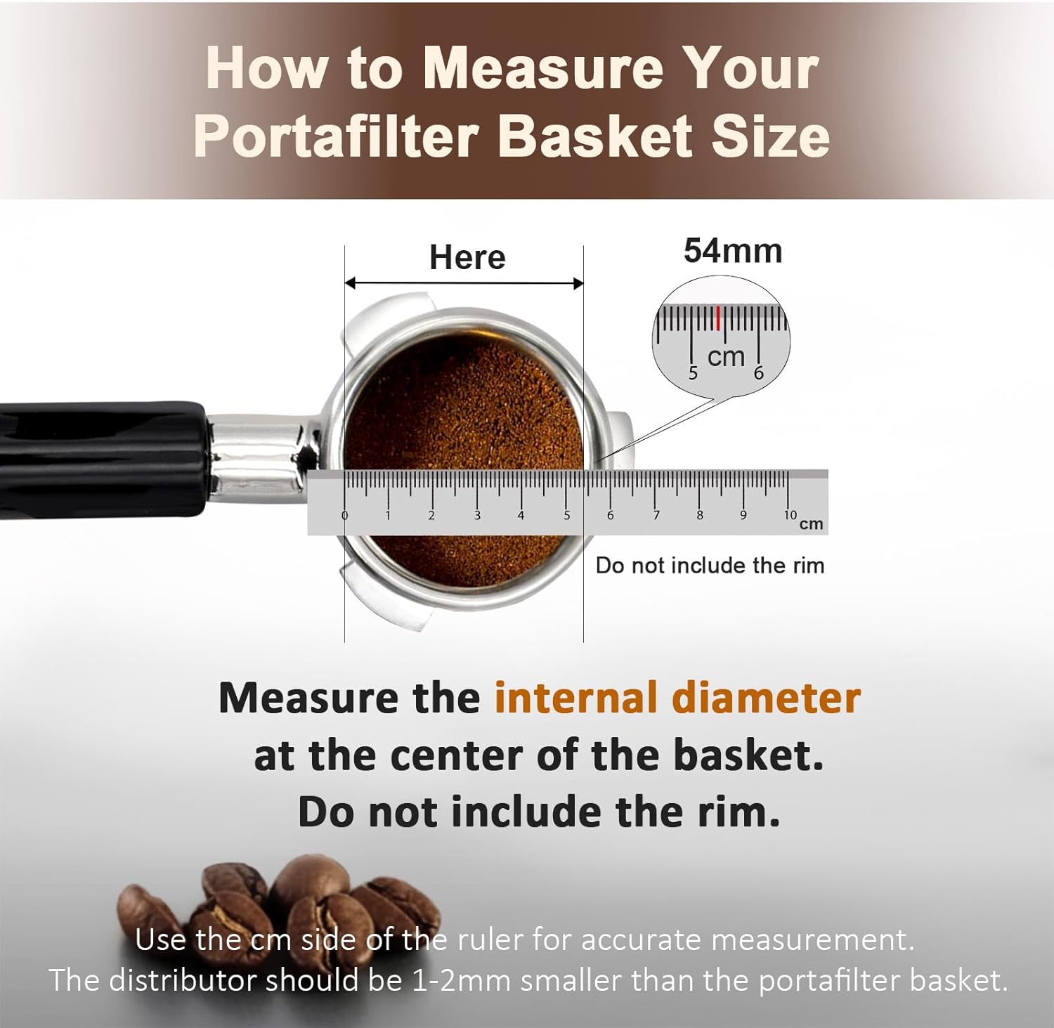 53mm Adjustable Coffee Distributor & Tamper, Dual Head Coffee Leveler, Compatible with 54mm Breville Portafilter, 2-in-1 Espresso Hand Tamper with Adjustable Depth