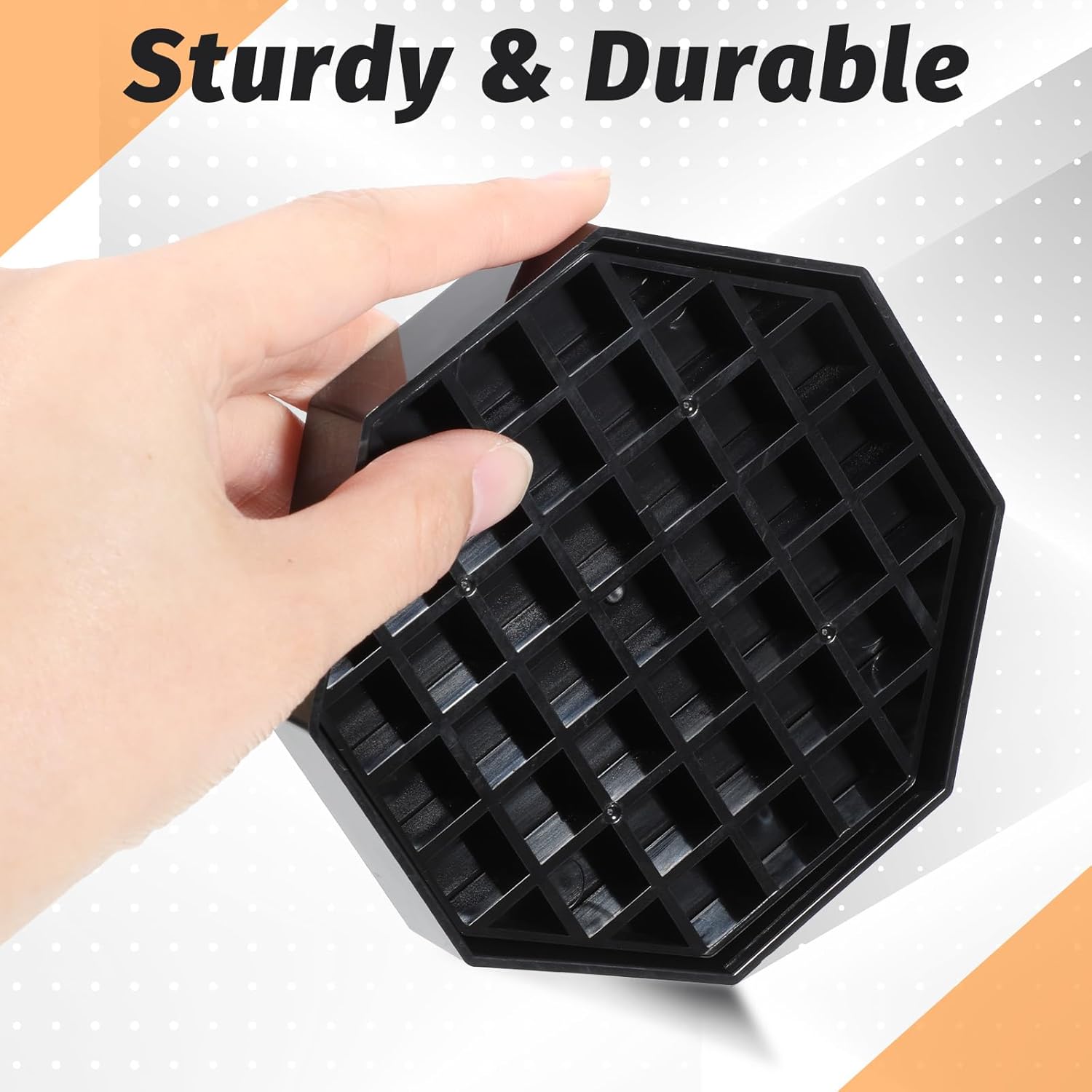 10 Pcs 4 Inch Coffee Drip Tray, Black Plastic Octagon Coffee Countertop Drip Coaster with Detachable Grid Drip Tray for Drink Dispenser Bar Restaurant Party
