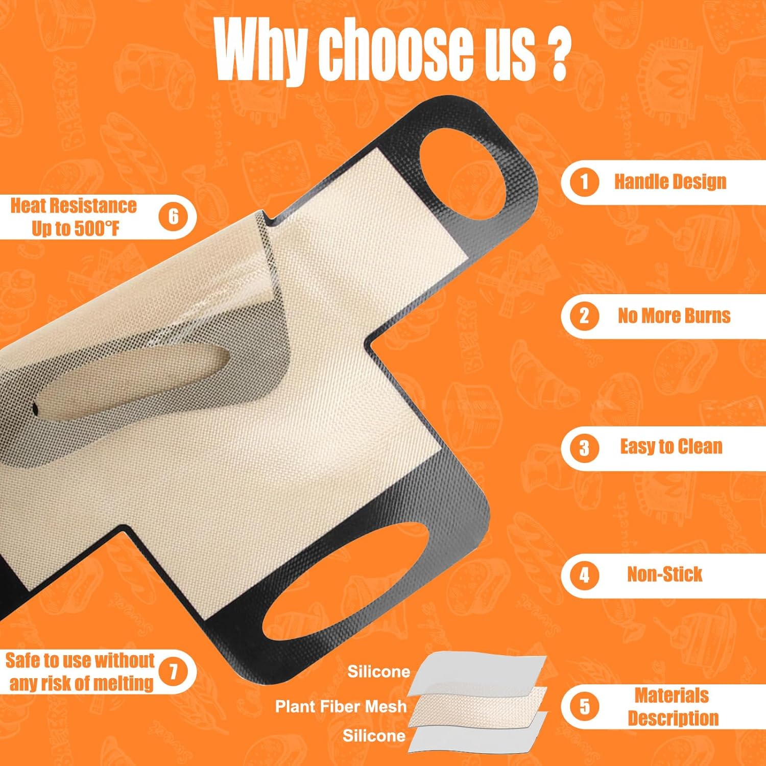 2Pcs Reusable Silicone Bread Loaf Pan Liner, Food-Grade Silicone Bread Sling, Sourdough Bread Baking Mat, Loaf Pan Lifters, Non-Stick&Easy Clean Dough Transfer Tool, Fits 9x5 or 1.5lb Loaf Pans,Black