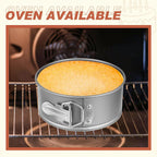 4 Pcs 4 Inch Non Stick Springform Pan with Removable Bottom Carbon Steel Round Springform Cheesecake Pan with Stainless Steel Spring Buckles for Baking Kitchens Restaurant(Gray)