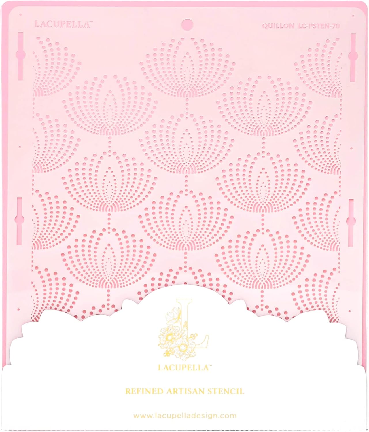 Cake Decorating Stencil for Tall Buttercream Cake, Royal Icing, Ganache, Paint, Airbrush (QUILLON)