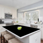 Silicone Mats for Kitchen Counter, 48"x32"(120cmx80cm) Large Heat Resistant Mat Kitchen Island Waterproof Countertop Protector Mat Nons-slip Extra Large Counter Mat, Black