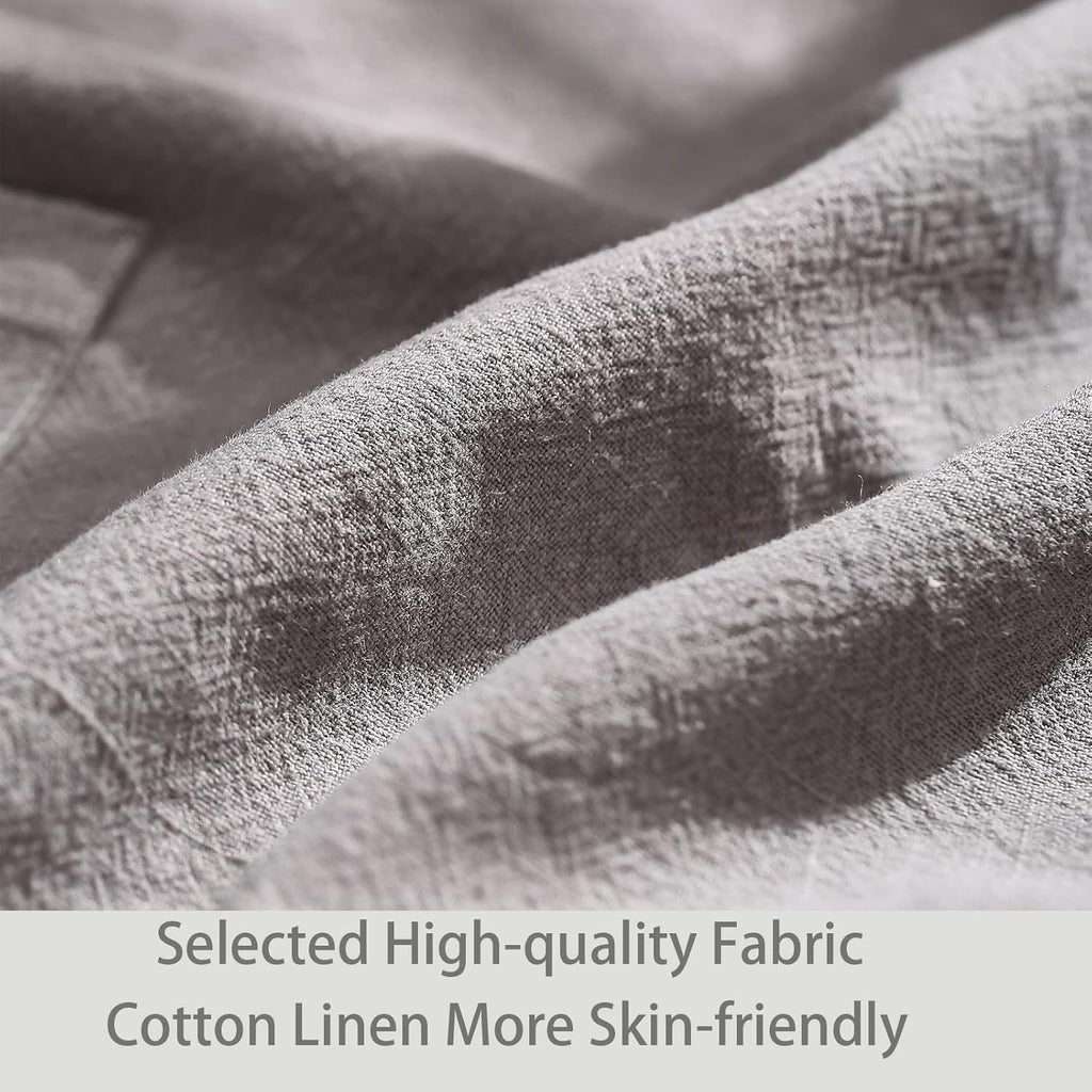 Soft Cotton Linen Apron for Women - Non-tie Cross Back Apron with Pockets, Great for Florist and Kitchen