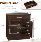 Vongrasig Sideboard Buffet Cabinet with Storage, Modern Kitchen Storage Cabinet with 1 Drawer and 2 Doors, Wood Coffee Bar Buffet Table for Kitchen, Dining Room, Rustic Brown