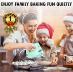 Electric Hand Mixer with Stainless Steel Whisk, Dough Hook Attachment and Storage Bag, Handheld Mixer for Baking Cakes, Eggs, Cream Food Mixers. Turbo Boost /5 Speed Kitchen Blender GREEN