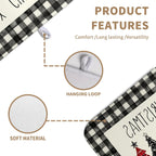 Merry Christmas Dish Drying Mat Buffalo Plaid Large Kitchen Mats Dish Drying Pad Xmas Christmas Tree Absorbent Dish Dryer Mat for Kitchen Countertops Microfiber Drainer Pad Dish Drying Mats (18x24 in)