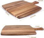 Large Wooden Charcuterie Boards Acacia Wood Cutting Boards for Kitchen Meat Chopping Board Bread Serving Cheese Board Decorative Big Cutting Board With Handle Butcher Block Food Tray Cheese Platter