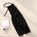 HANEE Kitchen Apron for Women & Men (9 Colors) Linen Cooking Aprons with pocket