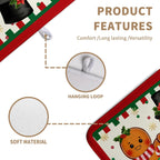 Christmas Gingerbread Man Dish Drying Mat Winter Large Kitchen Mats Dish Drying Pad Xmas Candy Absorbent Dish Dryer Mat for Kitchen Countertops Microfiber Drainer Pad Dish Drying Mats (18x24 in)