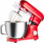 Kitchen in the box Stand Mixer, 900W 8.5QT Kitchen Electric Mixer, 6-Speed Large Capacity Food Mixer for Home Cooks with Egg Whisk, Dough Hook & Flat Beater (Red)