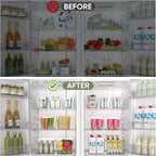 BALEINE Clear Plastic Storage Bins, Pantry Organization, BPA Free Stackable Refrigerator Organizers and Storage with Handles for Kitchen Fridge Cabinet Bathroom (6PK, 11x7.5x6)