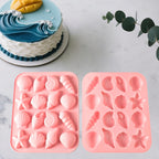 2-Pack rice flour Seashell Silicone Molds for Chocolate Candy Baking Decorations rice flour