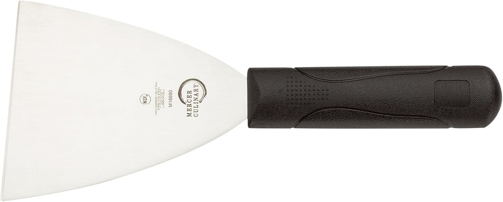 Mercer Culinary Millennia Grill Scraper, 4 Inch x 4-1/2 Inch Blade, Black Handle