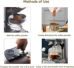 51mm Espresso Tamper Set: Espresso Accessories Kit with Adjustable Spring-Loaded Tamper, Stainless Steel WDT Tool and Magnetic Dosing Funnel for 51 mm Portafilters