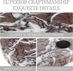 Koville African Marble Cutting Board for Kitchen, 11" Round Hand Crafted Marble Slab for Cheese, Charcuterie, Pastry Board - Wedding Gift, House Warming Gift(AFRICAN LILAC)