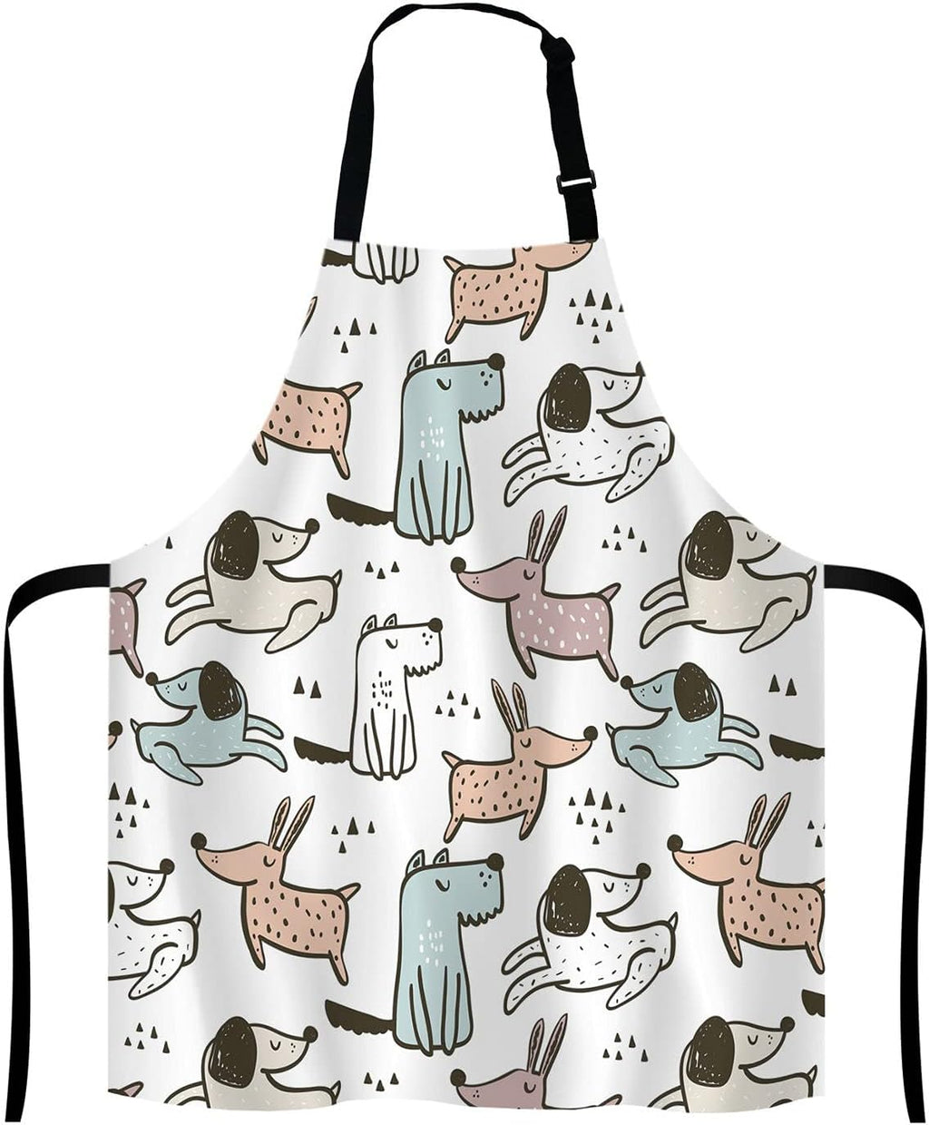 Cartoon Dogs Apron for Women and Men, Adjustable Kitchen Chef Apron for Cooking Baking - Cute Birthday, Anniversary, Mother's Day Apron Presents for Mom Wife Girlfriend Aunt Grandma