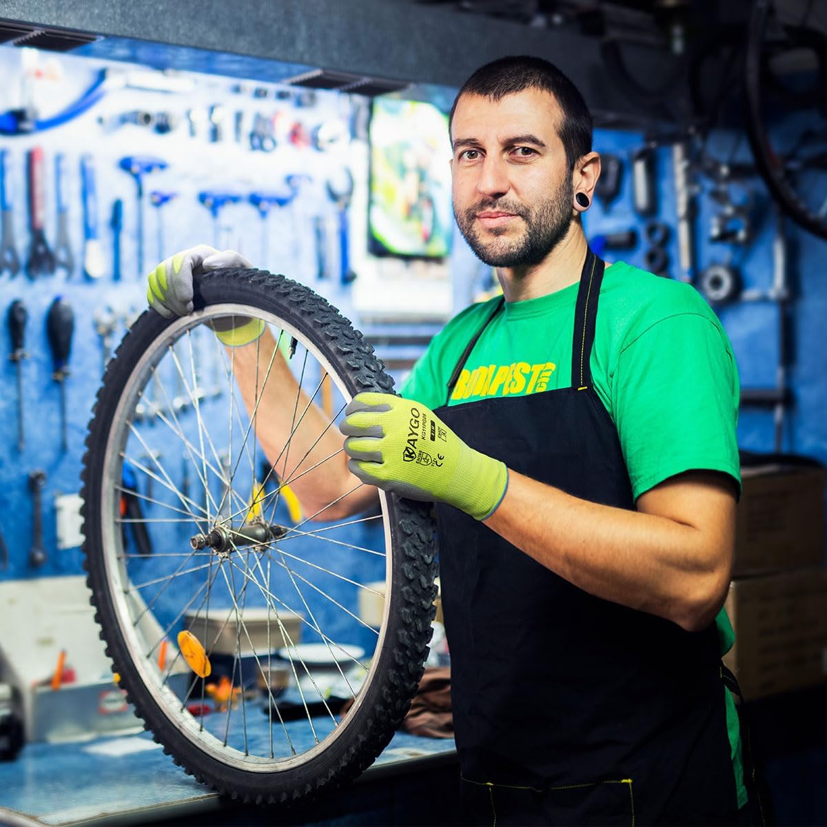 Safety Work Gloves for Men and Women PU Coated, 60 Pairs Seamless Knit Glove with Thin Polyurethane Coated Smooth Grip on Palm&Fingers, Ideal for General Light Duty Work, KG11P