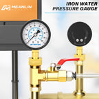 MEANLIN MEASURE 0-100psi Water Pressure Gauge,3/4" Female 2.5" FACE DIAL Water Pressure Test Gauge with Sealing Ring, Water Pressure Gauge for Home