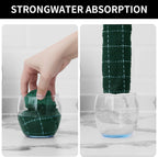 Homaxy 100% Cotton Terry Kitchen Dish Cloths, Ultra Soft and Absorbent Dish Towels for Kitchen, Perfect for Drying and Washing Dishes, 8 Pack, 12 x 12 Inches, Dark Green