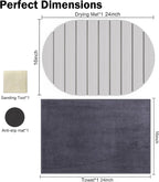 Stone Dish Drying Mat for Kitchen Counter,24"(L)×16"(W) Collapsible Fast-Drying Diatomaceous Earth Mats with Towel Sanding Tool,Versatile Stone Drying Mats for Cups Dishes Bottles