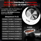 IKAPE 58.35MM Newly Upgrade Espresso Coffee Distributor, Coffee Dual-Bearing & High-Speed Distribution Tools, Adaptive Height Coffee Tamper Leveler for Over 58mm Portafilters