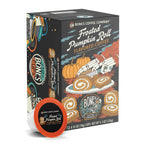 Bones Coffee Company Frosted Pumpkin Roll Flavored Coffee Pods, Low Acid Medium Roast Single-Serve Bones Cups, Compatible with 1.0 & 2.0 K-Cups Brewers Coffee Maker, 12 Count
