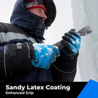 toolant 100% Waterproof Gloves Bulk Pack, 3 Pairs, Winter Work Gloves for Cold Temperature, Touchsreen, Warm Gloves for Freezer, Fishing and Gardening, With Grip, Blue, XX-Large