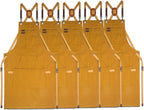 5 Pack Kitchen Aprons, Work Apron, Canvas, Multiple Pockets, Gardening, Painting, BBQ, Artist, Carpenter, Sizes M to XXL, Khaki