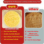 Personalized Family Cookie Stamps Customizable Last Name 3D Christmas Cookie Stamps For Fondant Frosting Decorating Cakes Molasses Cupcakes Great Baking Gift for Beginning Bakers