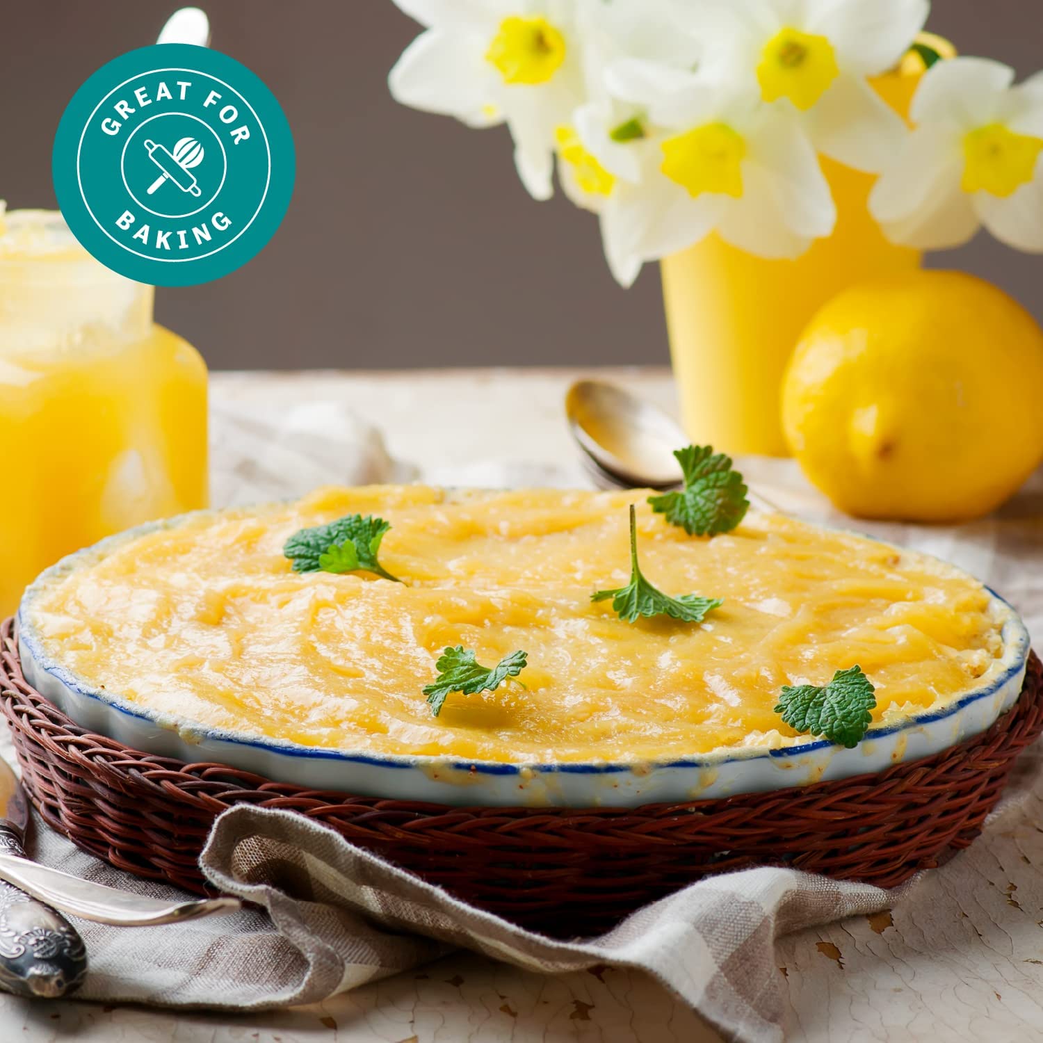 Judee's Lemon Curd and Mousse Mix, 1.5 lb - Gluten-Free and Nut-Free - Ideal Addition to Desserts and Baked Goods - With Easy-to-Follow Instructions – Made in USA