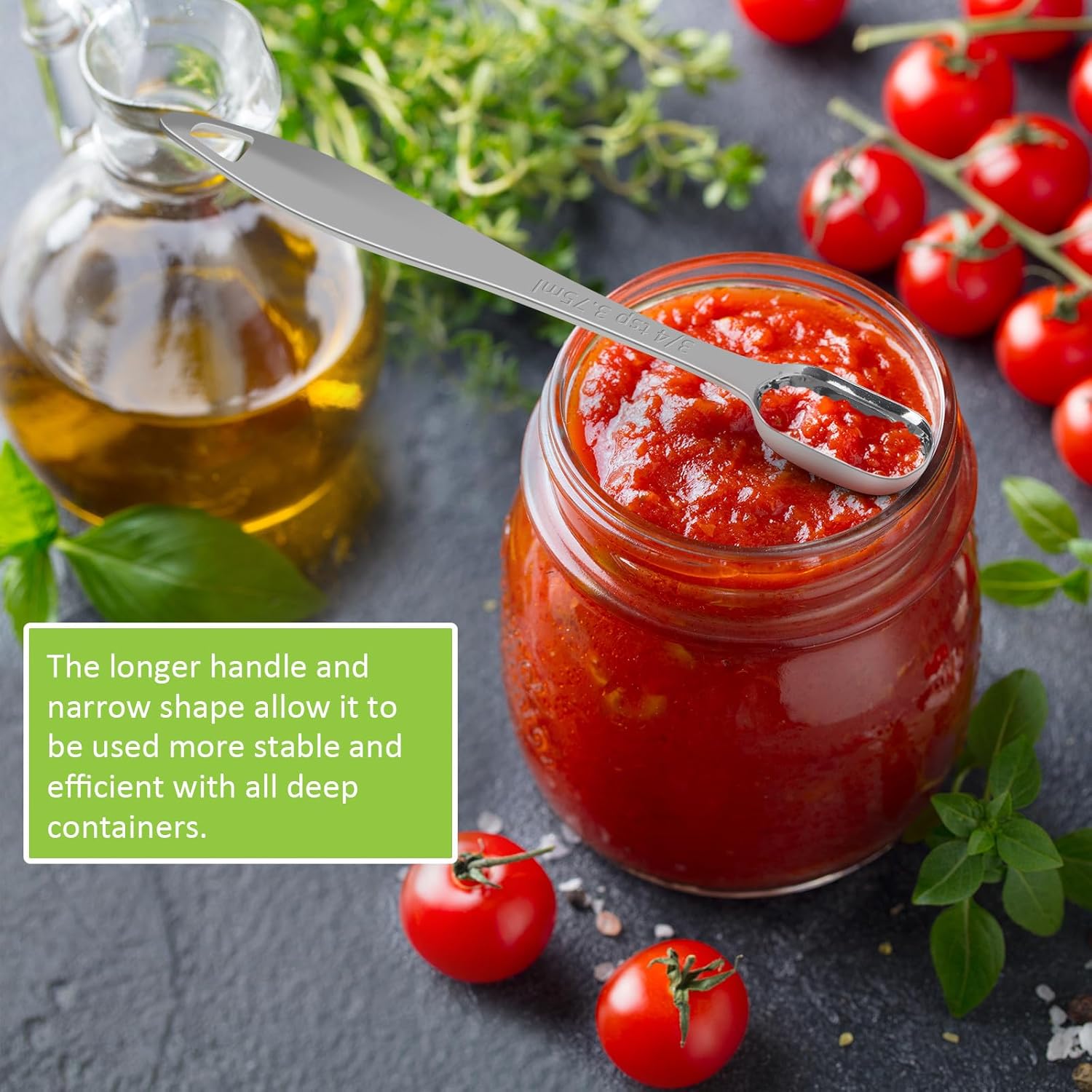 2 Pcs 1/4 Teaspoon(1.25 mL | 1/4 Tsp | 1/16 Tbsp | 1.25 cc | 1/32 oz) Stainless Steel Single Measuring Spoon, Long Handle Metal Measuring Spoon, Kitchen Gadgets for Cooking & Baking