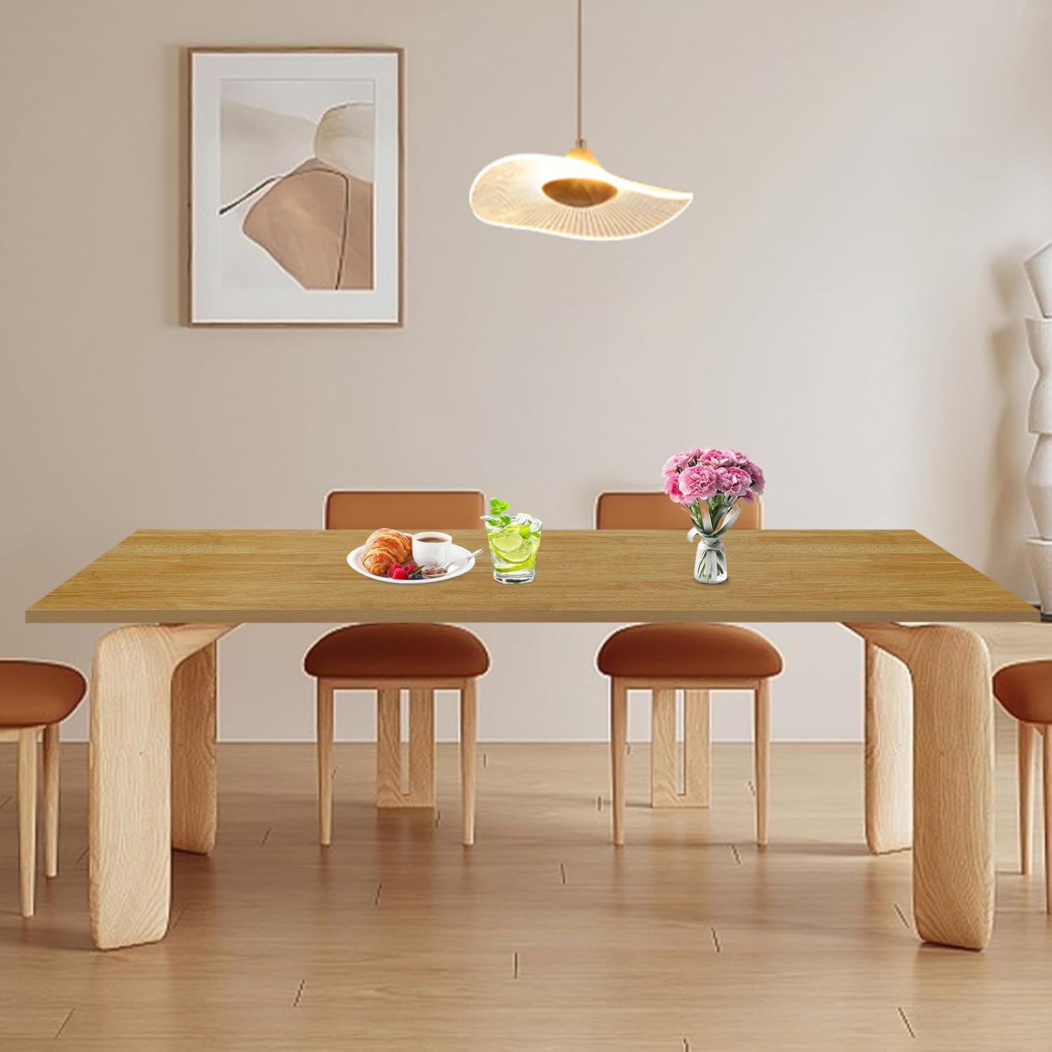 Butcher Block Countertop | 71x24in Wood Board Countertop | DIY Washer Dryer/Island/Kitchen Counter-top | countertop Cutting Board | 1102lbs Load Capacity | Wood Color | NO Base Legs, 1.38in Thick