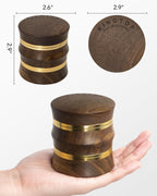 KINGTOP Grinder, Large 2.6" Walnut Wood & Aluminum Manual Grinder