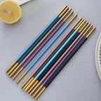 Stainless Steel Reusable Metal Straws,Extra Long Reusable Metal Straws,Metal Drinking Straws,Mixed Colours,Straight,5-color,5 Pieces.