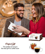 OJA Espresso Cups Set of 2, Hand Blown 5OZ Double Wall Glass Mugs with Handle Perfect for Cappuccino, Latte, Tea, Clear Glass Espresso Shot Cups Suitable for Coffee Machine