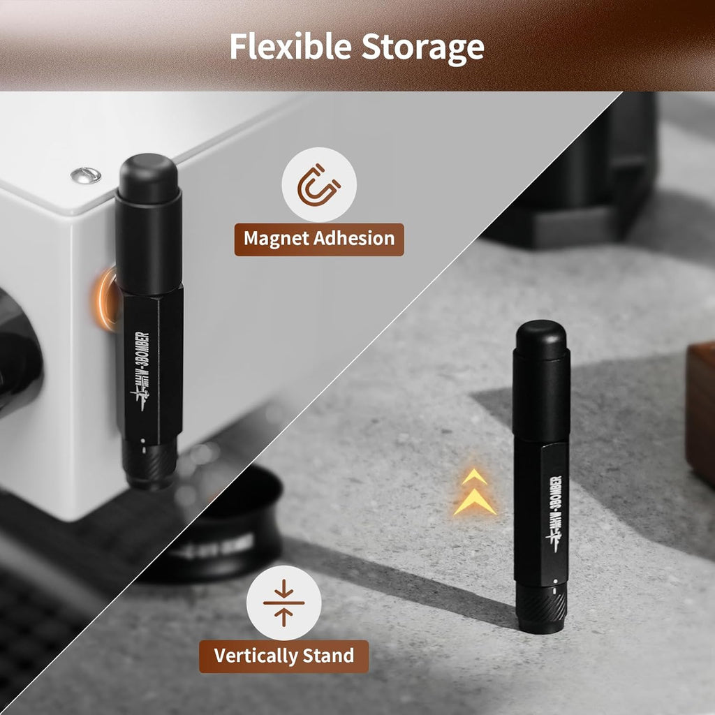 MHW-3BOMBER WDT Tool Espresso Distribution Tool Retractable Espresso Coffee Stirrer, Adjustable Range Coffee Distributor for Barista, Magnetic Store, 0.4mm 8 Needles with 8 Extra, Pink, T6191-OS