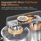 Mini Angel Stand Mixer,10-Speed 5QT Kitchen Electric Mixer,Tilt-Head Food Mixer with Dough Hook, Wire Whisk, Flat Beater, Stainless Steel Bowl (Silver)