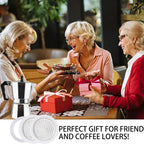 2 Pcs Filter with 3 Pcs Silicone Gasket Seals for 6 Cup Stovetop Espresso Coffee Maker Replacement Parts for DITOSH Aluminium Moka Pot