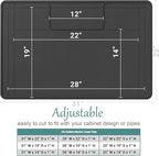 The Original Under Sink Mat - Silicone Waterproof mat, Adjustable, Easy to Clean, Kitchen cabinet liner, Disifenction Surface - 31" x 22" or smaller (Dark Gray, 31" x 22")