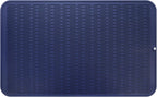 Silicone Dish Drying Mat for Multiple Usage,Easy clean,Eco-friendly,Heat-resistant Silicone Mat for Kitchen Counter or Sink,Refrigerator or Drawer Liner Navy Blue 3XL 28 inches x 18 inches
