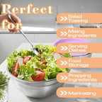 Lazycorner Stainless Steel Mixing Bowls with Airtight Lids Set of 7 Stainless Steel Bowls Set with 3 Grater Attachments Great for Serving & Baking